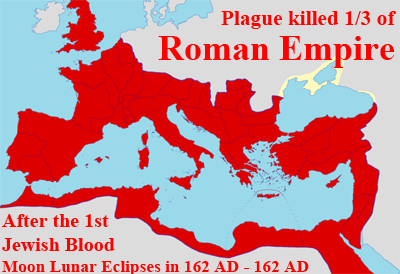 The Antonine Plague outbreak world map